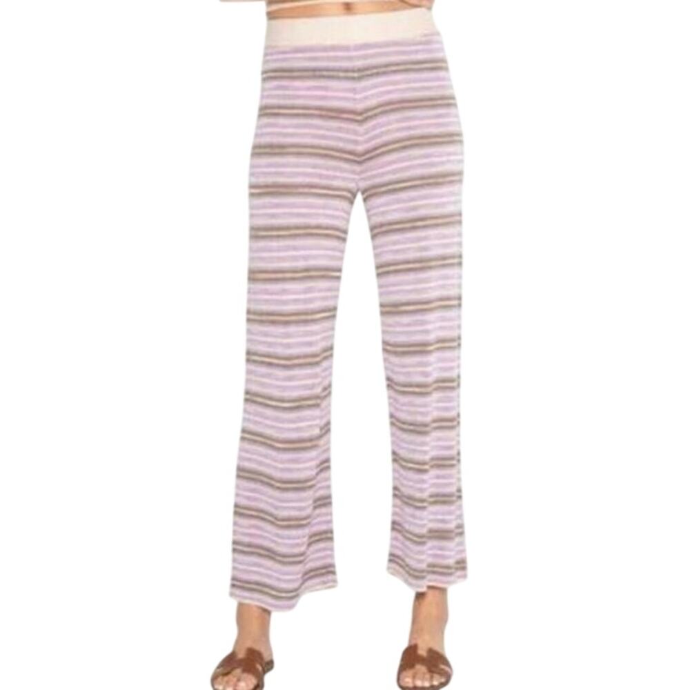 ONE GREY DAY Revolve Malia Knit Striped Pants Purple Orchid Stripes Sz XS - NWT